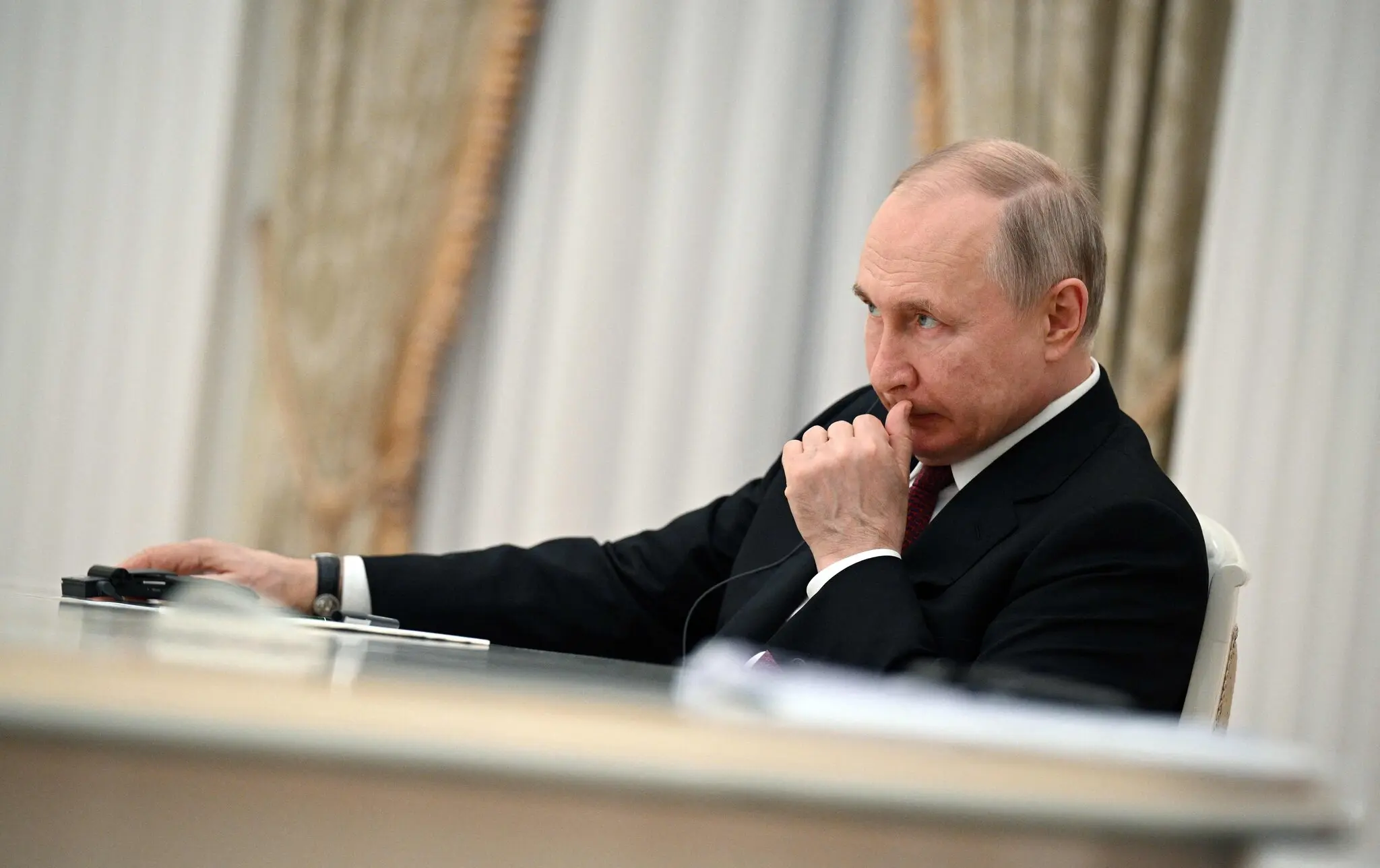 Президент Володимир В. Путін з'являється на зображенні, опублікованому контрольованими державою ЗМІ. Російські чиновники заявили, що напад був спробою вбити пана Путіна.